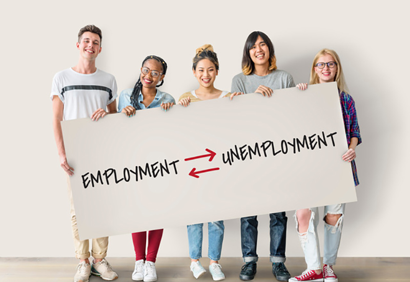 Antonyms Employment Unemployment Arrow Graphics